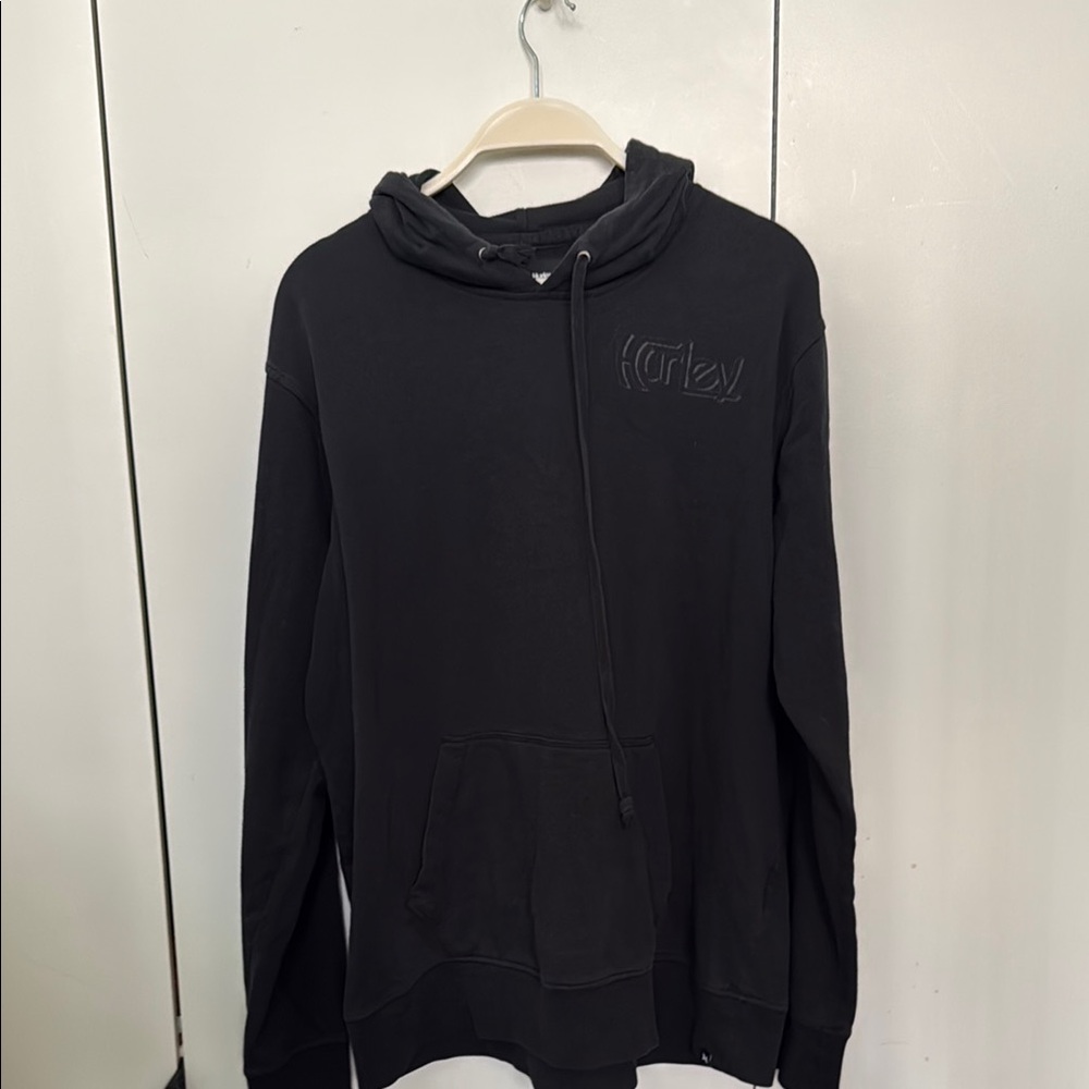 Hurley Black Crew Neck Sweater Classic Knit Pullover